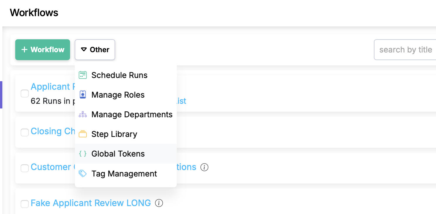 Photo of New Feature: Global Tokens for Workflows